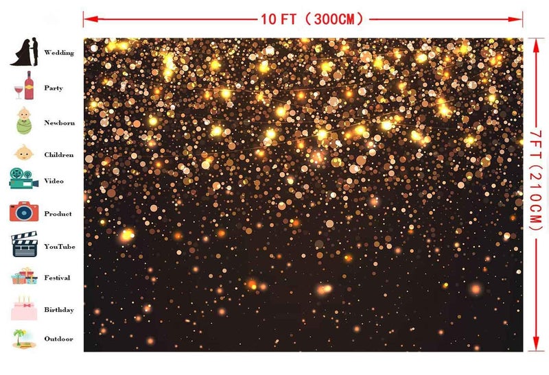 FHZON 10x7ft Dreamlike Backdrop Bokeh Photo Background Party Wedding Children Newborn Photography Studio Theme Party Wallpaper Photo Booth Props LSFH440 - Image 2